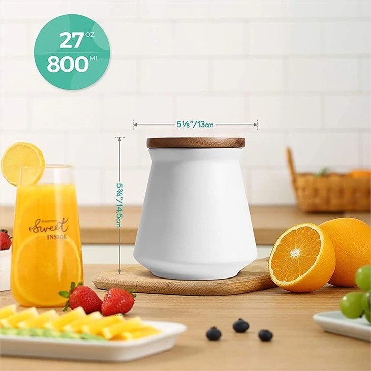 4 ceramic canister with lid