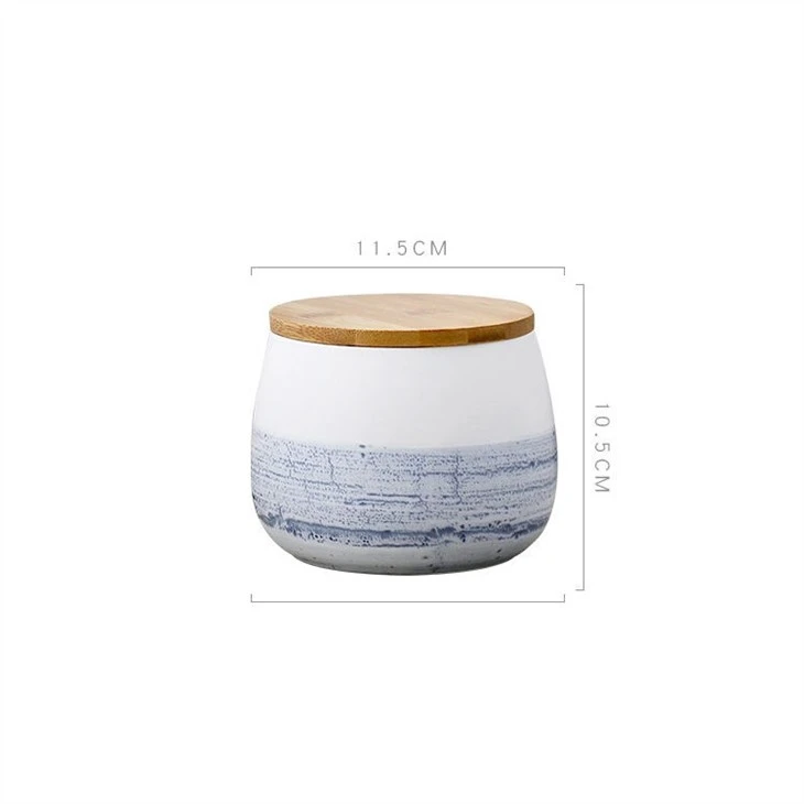 7 ceramic jars with lids