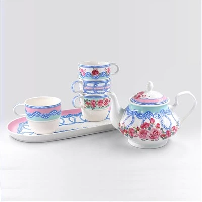Teapot með bikarsett